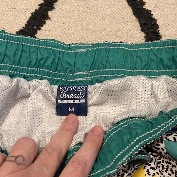 Saved by the Bell, Broken Threads Surf Shorts/Swimming Trunks-Size M - Picture 4 of 8